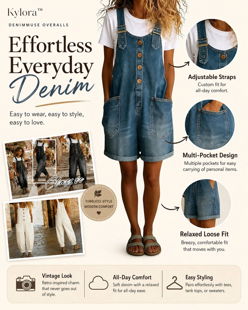 Kylora DenimMuse Overalls