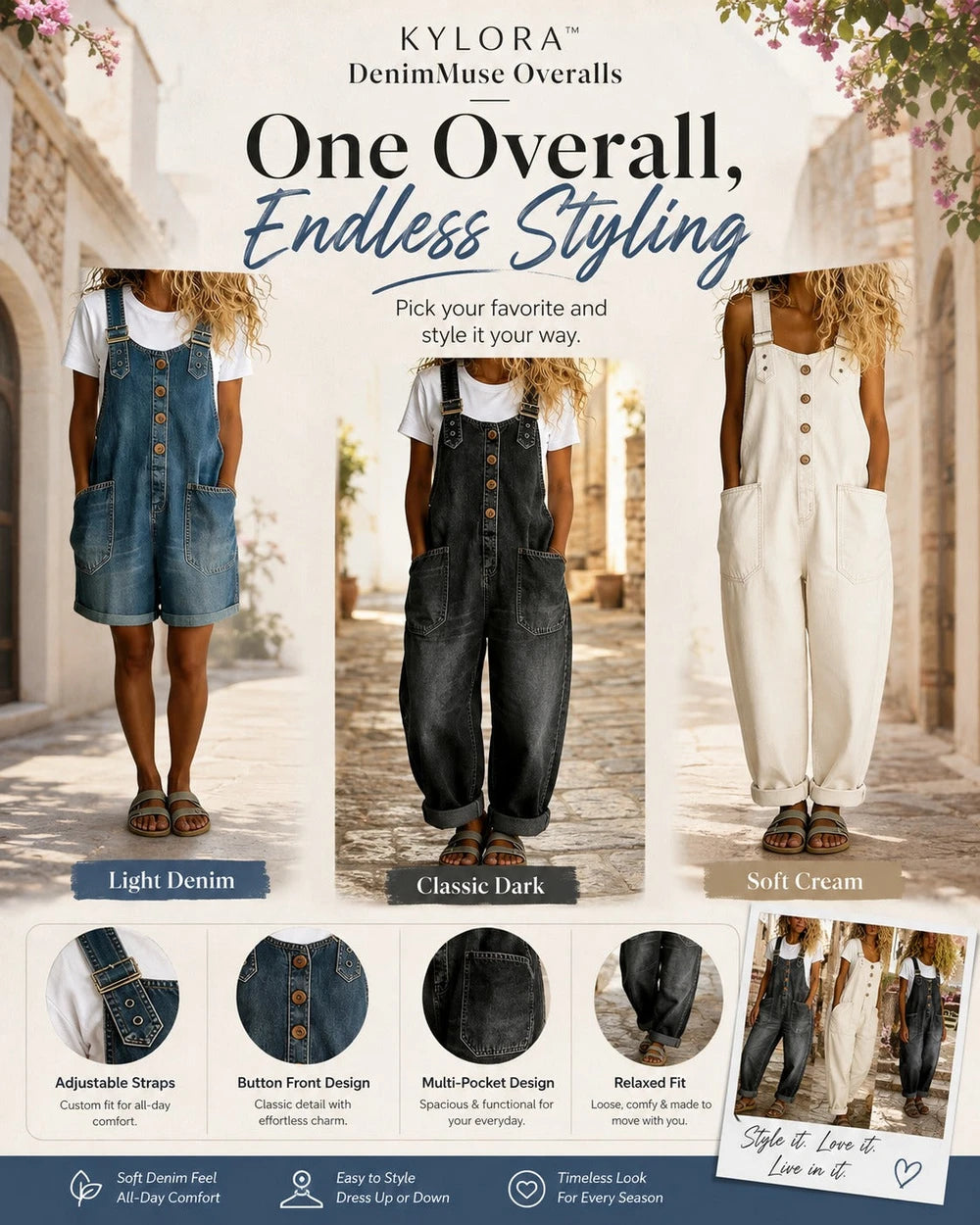Kylora DenimMuse Overalls