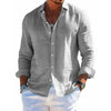 Men’s Textured Long Sleeve Button-Up Shirt