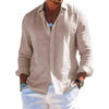 Men’s Textured Long Sleeve Button-Up Shirt