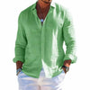 Men’s Textured Long Sleeve Button-Up Shirt