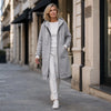 Women's Longline Fleece-Lined Zip-Up Hoodie with Pockets