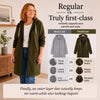 Women's Longline Fleece-Lined Zip-Up Hoodie with Pockets