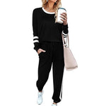 Women's Striped-Detail Two-Piece Lounge Set