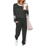 Women's Striped-Detail Two-Piece Lounge Set