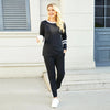 Women's Striped-Detail Two-Piece Lounge Set