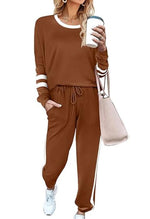 Women's Striped-Detail Two-Piece Lounge Set