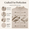 Women's Casual Double-Zip Knit Sweater Jacket