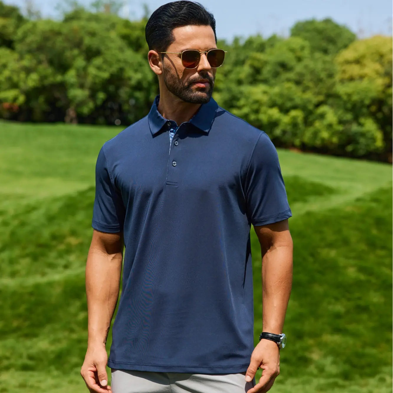 💥 Multi‑Pack Bargain | Stretchy Breathable Mens Polo Shirt, Bulk Savings For Outdoor Golf Daily Outfit