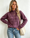 Women's Casual Double-Zip Knit Sweater Jacket