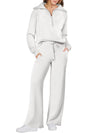 Women’s Half-Zip & Wide-Leg Two-Piece Set
