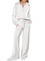 Women’s Half-Zip & Wide-Leg Two-Piece Set