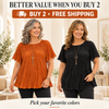 Women’s Pleated Short-Sleeve Blouse – Relaxed Fit