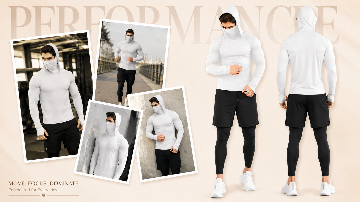💥 Bulk Purchase Discount | Stretch Breathable Sports Hooded Long‑Sleeve Workout Top, Multi‑Pack Bargain🎉