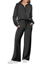 Women’s Half-Zip & Wide-Leg Two-Piece Set