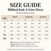 Women’s Ribbed Knit A-Line Dress with Pockets