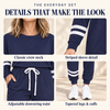 Women's Striped-Detail Two-Piece Lounge Set