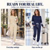 Women's Striped-Detail Two-Piece Lounge Set