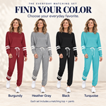 Women's Striped-Detail Two-Piece Lounge Set