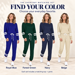 Women's Striped-Detail Two-Piece Lounge Set