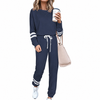 Women's Striped-Detail Two-Piece Lounge Set