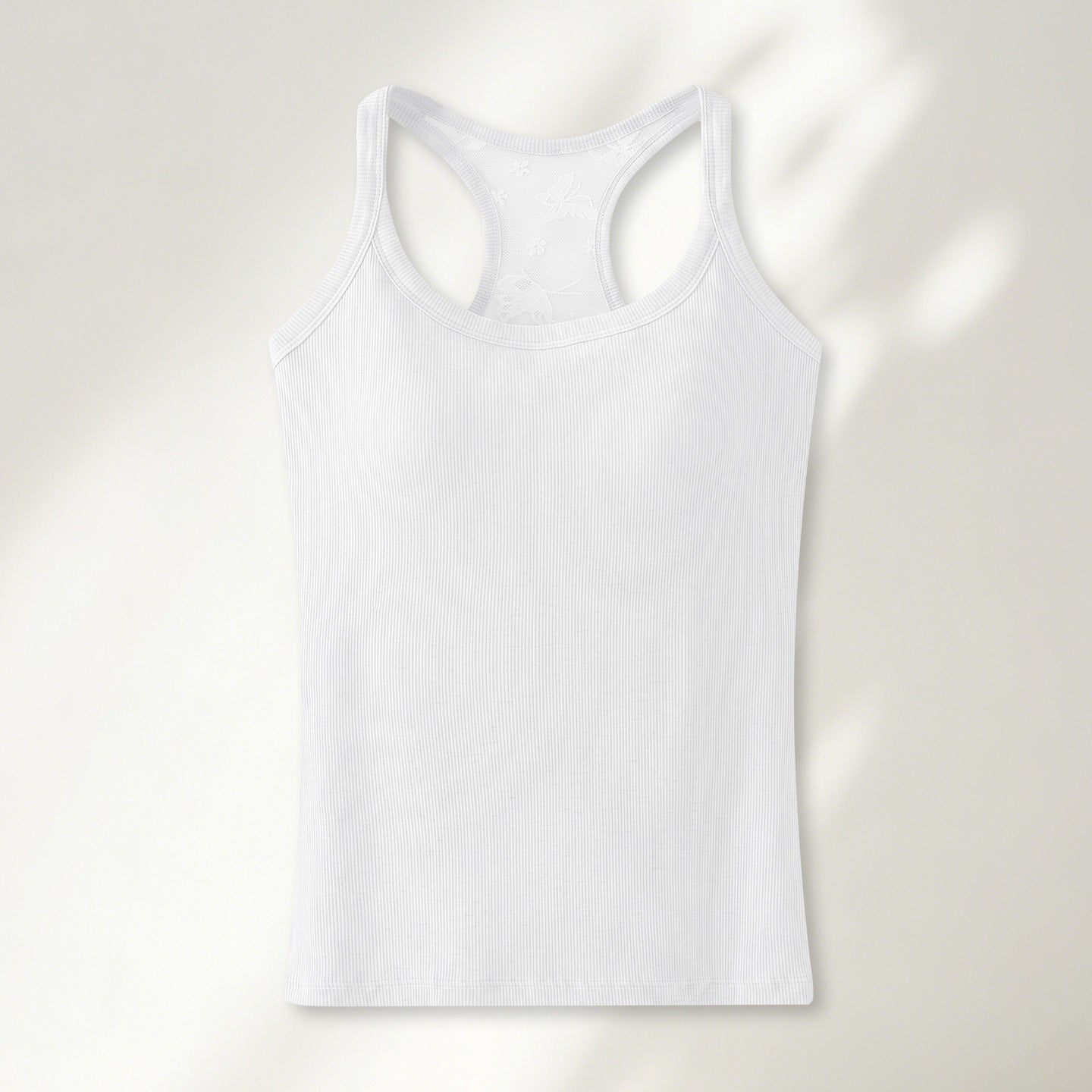 Women's Built-In Bra Tank Top – Classic & Lace-Back Styles with Optional Shorts Set