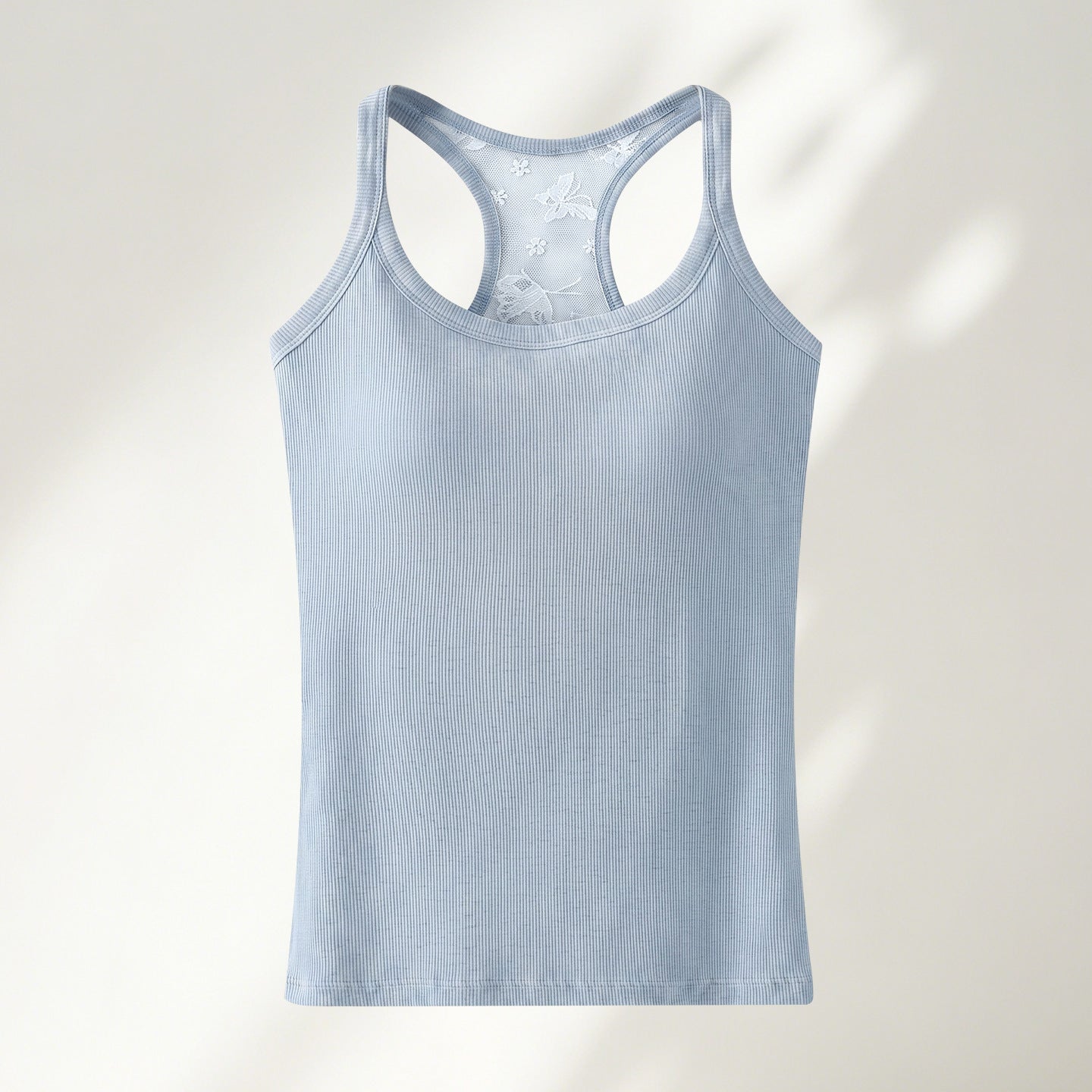 Women's Built-In Bra Tank Top – Classic & Lace-Back Styles with Optional Shorts Set