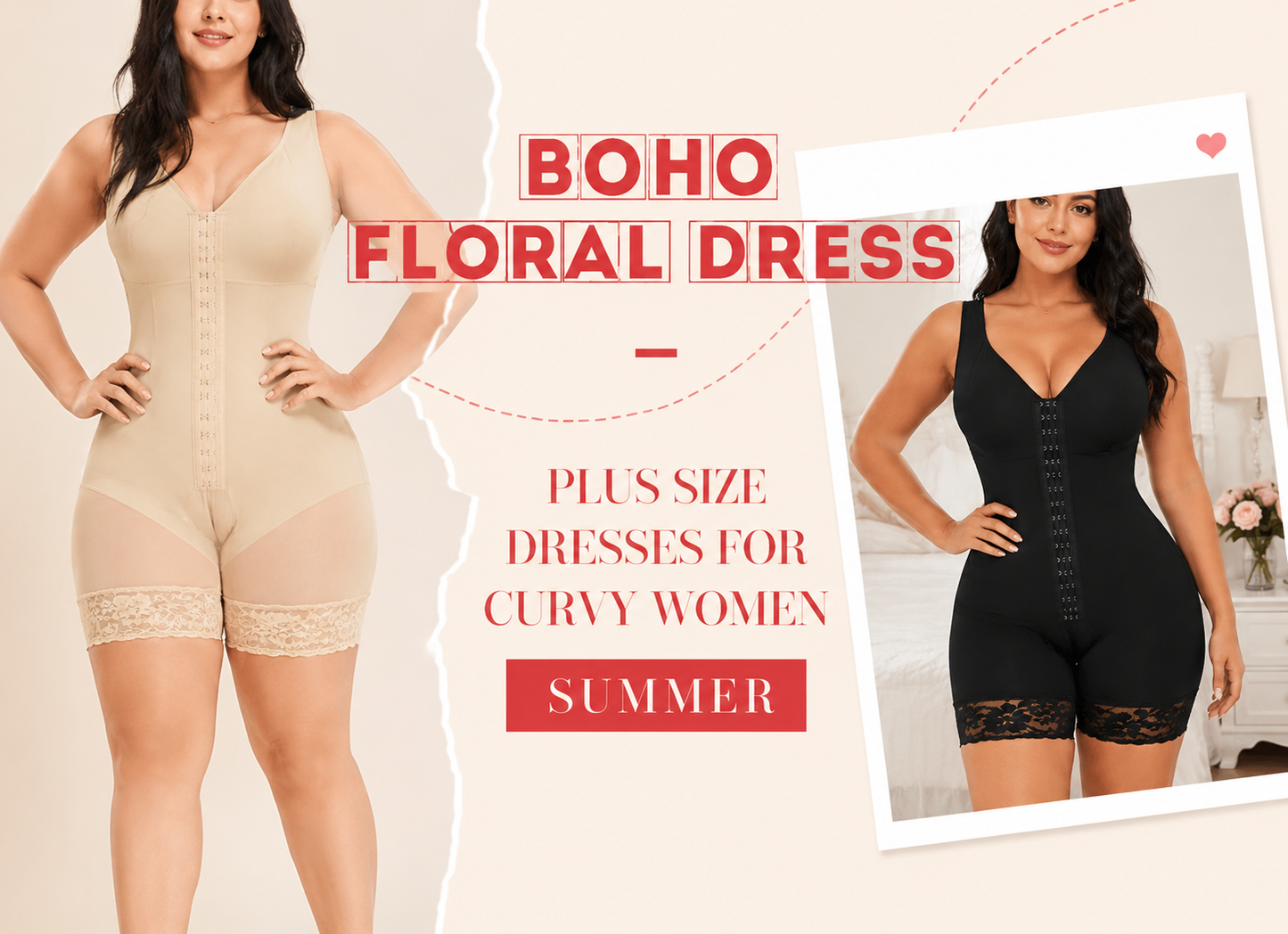🎁 Buy More Save More | Flexible Size Sleeveless Lace Body Shaper Bodysuit