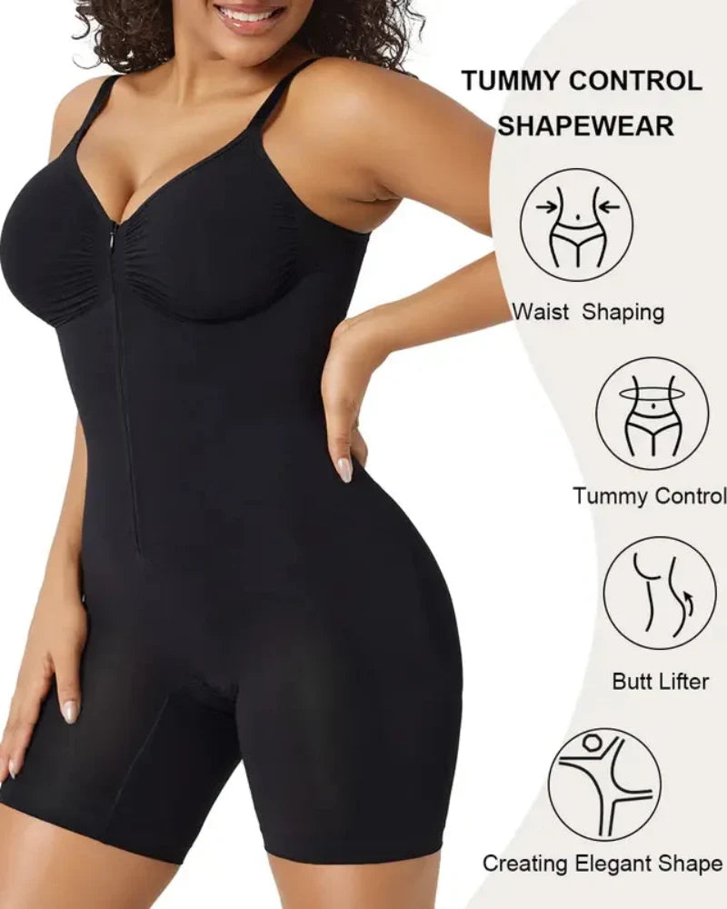 🎁 Buy More Save More | Flexible Size Sleeveless Lace Body Shaper Bodysuit