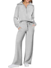 Women’s Half-Zip & Wide-Leg Two-Piece Set