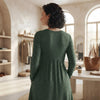 Women’s Ribbed Knit A-Line Dress with Pockets