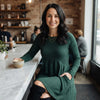 Women’s Ribbed Knit A-Line Dress with Pockets